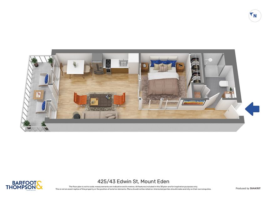 Apartment for rent Auckland 425/43 Edwin Street, Mount Eden myRent